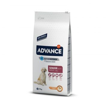 ADVANCE Senior Maxi, L-XL, Pui, hrană uscată câini senior, 14kg