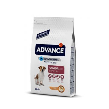 ADVANCE Senior Mini, XS-S, Pui, hrană uscată câini senior, 3kg