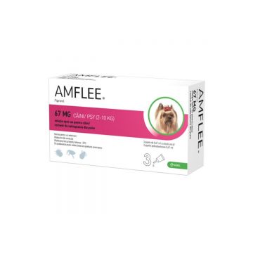 AMFLEE Dog, spot-on, soluție antiparazitară, câini, 3 pipete AMFLEE Dog, spot-on, soluție antiparazitară, câini 2-10 kg, 3 pipete ieftin