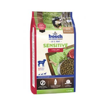 BOSCH Sensitive, Miel cu Orez, hrană uscată câini, sensibilitați digestive BOSCH Sensitive, Miel cu Orez, hrană uscată câini, sensibilități digestive, 15kg