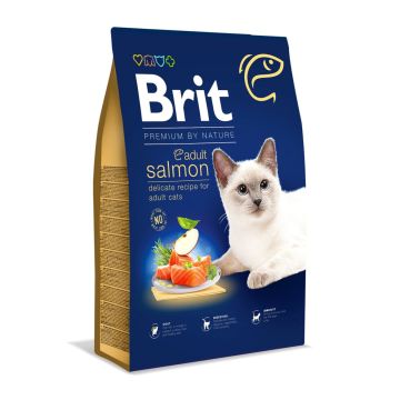 BRIT Premium by Nature, Somon, hrană uscată pisici, 8kg