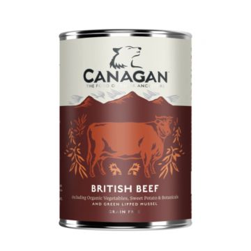 CANAGAN Beef Stew, XS-XL, Vită, conservă hrană umedă fără cereale câini junior & adult, (în supă), 400g