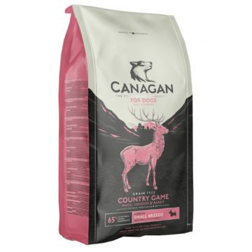 CANAGAN Small Breed Country Game, XS-S, Vânat, hrană uscată fără cereale câini junior & adult, 2kg