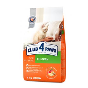 CLUB 4 PAWS Premium Kitten, Pui, hrană uscată pisici junior, 5kg