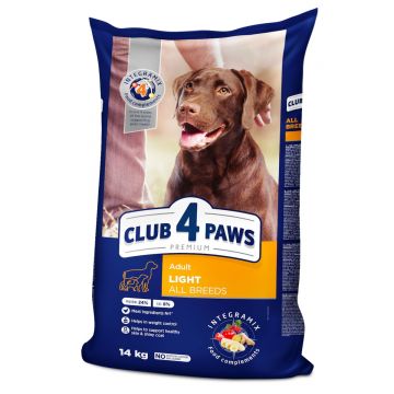 CLUB 4 PAWS Premium Light, XS-XL, Pui, hrană uscată câini, obezitate, 14kg