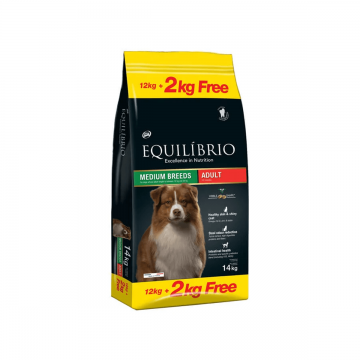 Equilibrio Dog Adult 12 kg + 2 kg Gratis