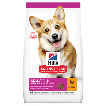 HILL'S SCIENCE PLAN Adult Small&Mini, XS-S, Pui, hrană uscată câini Hill's SP Canine Adult Small & Miniature Pui, 3 Kg