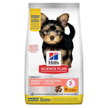HILL'S Science Plan Perfect Digestion Puppy XS-S, hrană uscată câini junior, sistem digestiv, 1.5kg