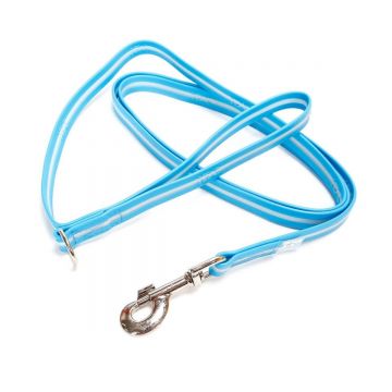 JULIUS-K9 IDC Rope, lesă fosforescentă cu mâner și inel câini, cauciuc, 19mm x 2m, albastru marin de firma originala