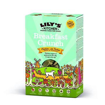 Lily's Kitchen Caine Adult Breakfast cu Pui, Curcan, Fructe si Iaurt, 800 g