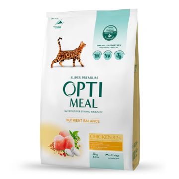 OPTIMEAL, Pui, hrană uscată pisici, 4kg