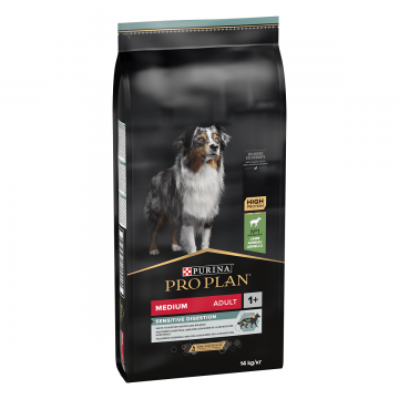 PURINA Pro Plan Sensitive Digestion Adult M, Miel, hrană uscată câini, sensibilități digestive, 14kg