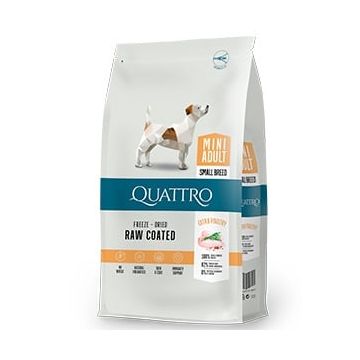 Quattro Premium Dog Mini Adult cu Pui,7 kg