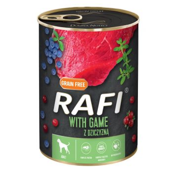 RAFI by Dolina Noteci, Vânat, conservă hrană umedă câini, (în aspic), 400g