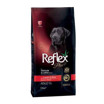 Reflex Plus Dog Adult cu Miel si Orez, 15 kg