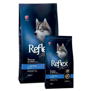 Reflex Plus Dog Adult cu Somon, 15 kg