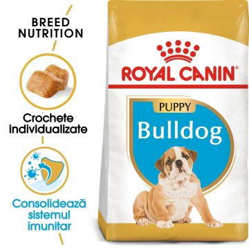 Royal Canin Bulldog Puppy, hrană uscată câini juniori, 3kg