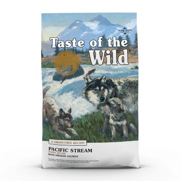 TASTE OF THE WILD Pacific Stream Puppy, Somon, hrană uscată fără cereale câini junior, 2kg