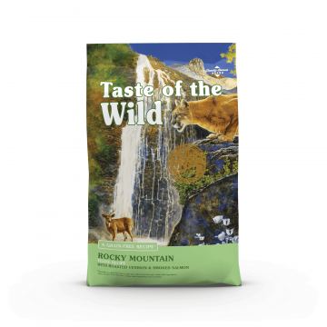 TASTE OF THE WILD Rocky Mountain, Vânat și Somon, hrană uscată fără cereale pisici, 2kg