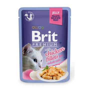 BRIT Premium, File Pui, plic hrană umedă pisici, (în aspic), 85g