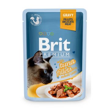 BRIT Premium, File Ton, plic hrană umedă pisici, (în sos), 85g