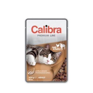 Calibra Cat Pouch Premium Adult Lamb and Poultry 100 g