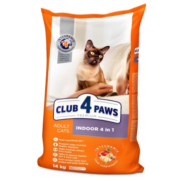 CLUB 4 PAWS Premium Indoor, Pui, hrană uscată pisici, 14kg