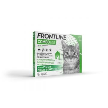 FRONTLINE Combo, spot-on, soluție antiparazitară, pisici, 3 pipete ieftin