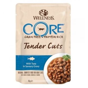 Hrana Umeda Wellness Core Cat Tender Cuts cu Ton, in Sos, 85 g