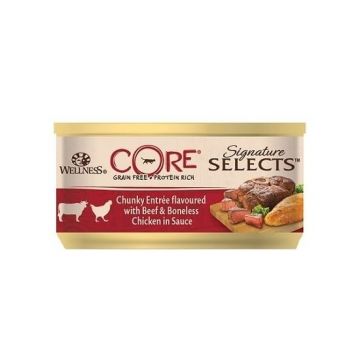 Hrana Umeda Wellness Core Signature Select cu Vita si Pui, in Sos, 79 g Hrana Umeda Wellness Core Signature Select cu Vita si Pui, in Sos, 79 g