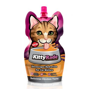 KITTY RADE, suplimente vitalitate, băutură izotonică cu electroliți pisici, Pui, 250ml