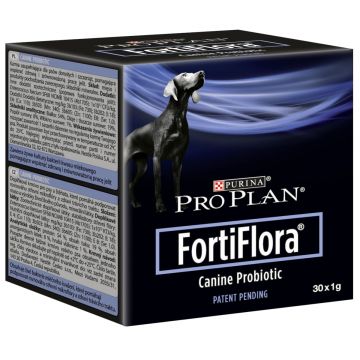 PURINA Pro Plan Veterinary Diets FortiFlora Canine, supliment alimentar câini, sensibilități digestive, 1g x 30