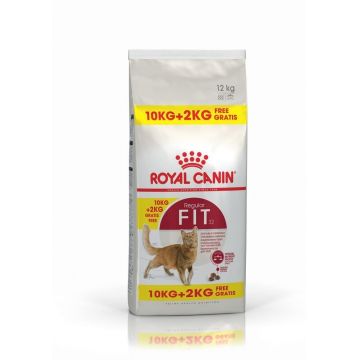 Royal Canin Fit32 Adult, hrană uscată pisici, activitate fizică moderată, 10kg+2kg GRATUIT