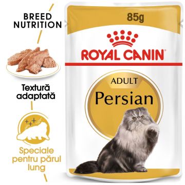 Royal Canin Persian Adult, hrană umedă pisici, (pate) Royal Canin Persian Adult, plic hrană umedă pisici, (pate), 85g Royal Canin Persian Adult, hrană umedă pisici, (pate) Royal Canin Persian Adult, plic hrană umedă pisici, (pate), 85g