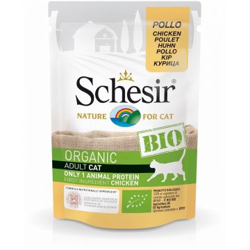 Schesir Cat Bio cu Pui, Plic 85 g