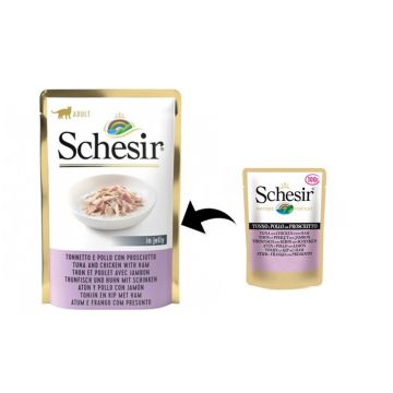 Schesir Cat Ton & Pui & Sunca in Jelly, 85 g