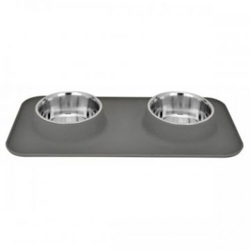 Set 2 Castroane din Inox cu Suport Silicon Enjoy, 2 x 0.32 L