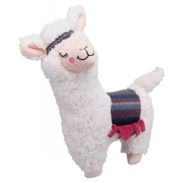 Trixie, jucărie alpaca câini, cu sunet, pluș, 31cm, multicolor