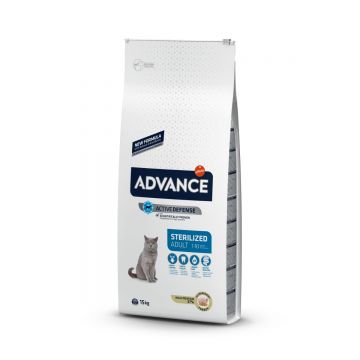 ADVANCE Cat Sterilized Adult, Curcan, hrană uscată pisici sterilizate ADVANCE Sterilized Adult, Curcan, hrană uscată pisici sterilizate, 15kg