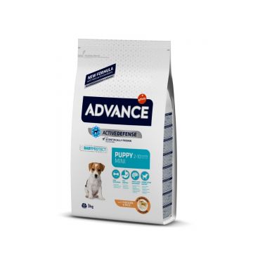 ADVANCE Dog Mini Puppy Protect, XS-S, Pui cu Orez, hrană uscată câini junior ADVANCE Mini Puppy, XS-S, Pui, hrană uscată câini junior, 3kg