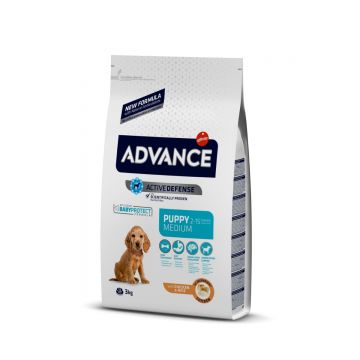 ADVANCE Dog Puppy Medium, M, Pui, hrană uscată câini junior ADVANCE Medium Puppy, M, Pui, hrană uscată câini junior, 3kg