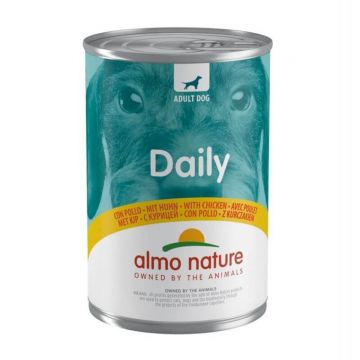 ALMO NATURE Daily Dog, XS-XL, Pui, conservă hrană umedă fără cereale câini, (pate), 400g