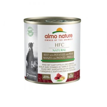 ALMO NATURE HFC, XS-XL, Vită și Cartofi, conservă hrană umedă câini, (în supă), 280g