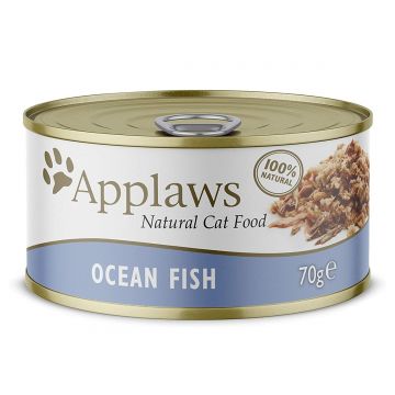 APPLAWS, Pește Oceanic, conservă hrană umedă pisici, (în supă), 70g