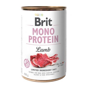 BRIT Mono Protein, Miel, conservă hrană umedă monoproteică fără cereale câini, (pate), 400g