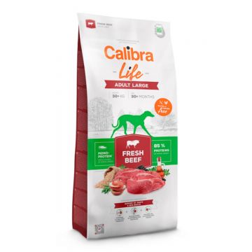 CALIBRA Life Adult Large, L-XL, Vită, hrană uscată monoproteică câini, 2.5kg