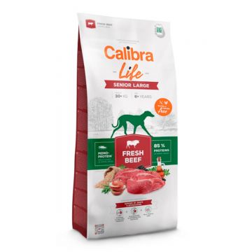 CALIBRA Life Senior Large, L-XL, Vită, hrană uscată monoproteică câini senior, 12kg
