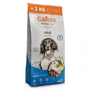 CALIBRA Premium Line Adult, Pui, hrană uscată câini CALIBRA Premium Line Adult, XS-M, Pui, hrană uscată câini, pachet economic, 14kg