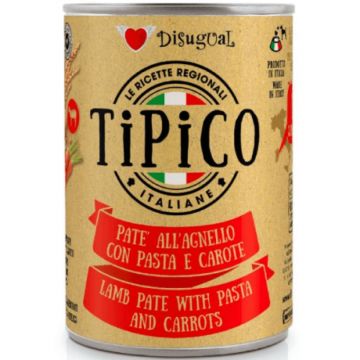 DISUGUAL Tipico, XS-XL, Miel și Morcov, conservă hrană umedă câini, (pate), 400g