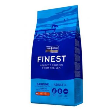 FISH4DOGS Finest, S-M, Sardine și Cartof Dulce, hrană uscată fără cereale câini, 1.5kg